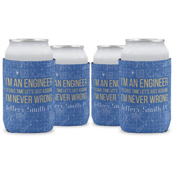 Engineer Quotes Can Cooler (12 oz) - Set of 4 w/ Name or Text