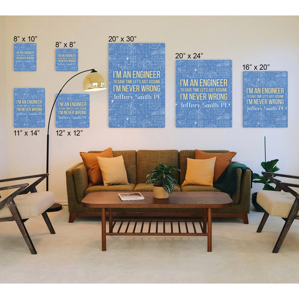 Engineer Quotes Canvas Prints - Multiple Sizes