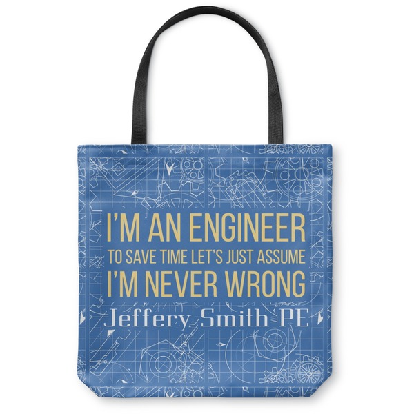 Custom Engineer Quotes Canvas Tote Bag (Personalized)