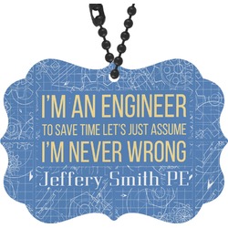 Engineer Quotes Rear View Mirror Decor (Personalized)