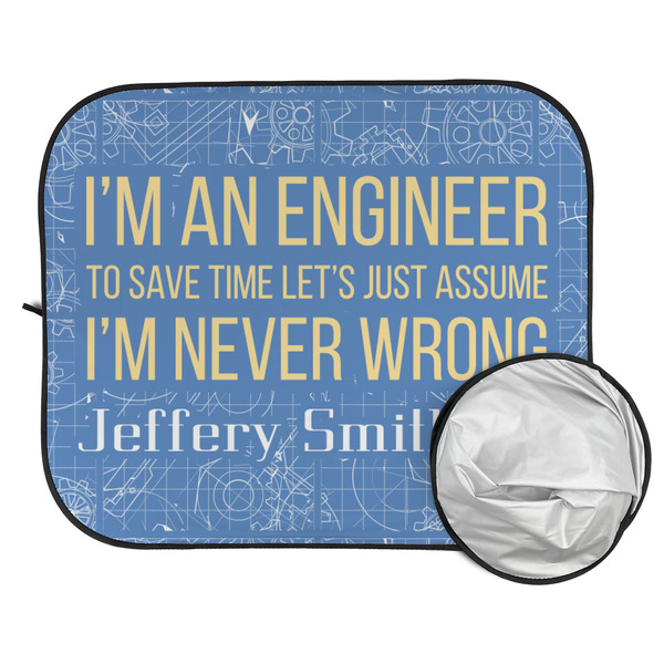 Engineer Quotes Car Sun Shades - FOLDED & UNFOLDED