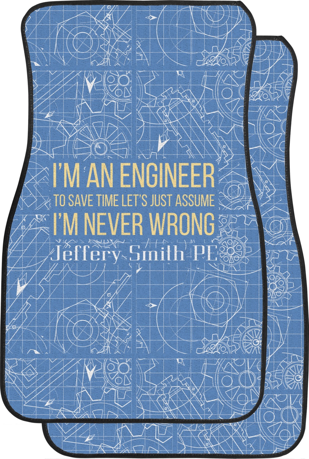 Custom Engineer Quotes Car Floor Mats (Personalized) YouCustomizeIt