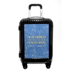 Engineer Quotes Carry On Hard Shell Suitcase (Personalized)