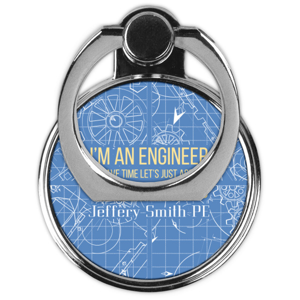 Engineer Quotes Cell Phone Ring Stand & Holder - Front (Collapsed)
