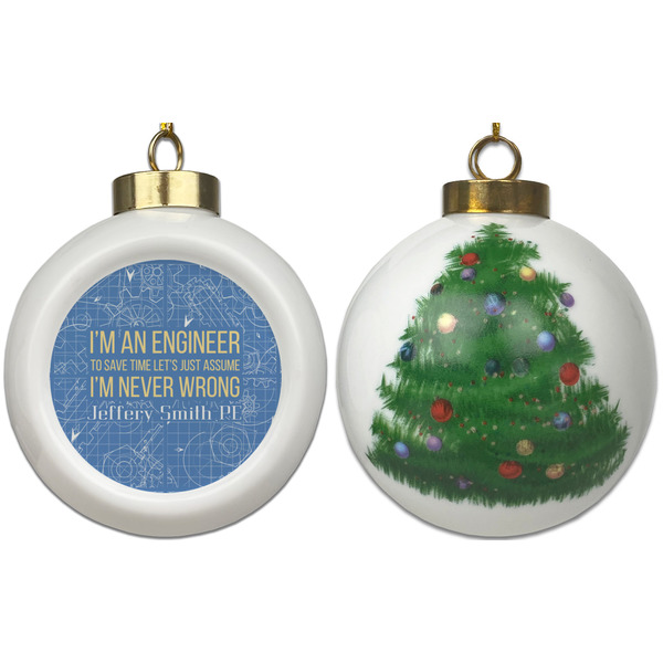Engineer Quotes Ceramic Christmas Ornament - X-Mas Tree (APPROVAL)