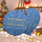 Engineer Quotes Ceramic Ornament w/ Name or Text