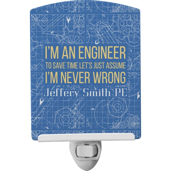 Custom Engineer Quotes Ceramic Night Light (Personalized)