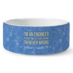 Engineer Quotes Ceramic Dog Bowl (Personalized)