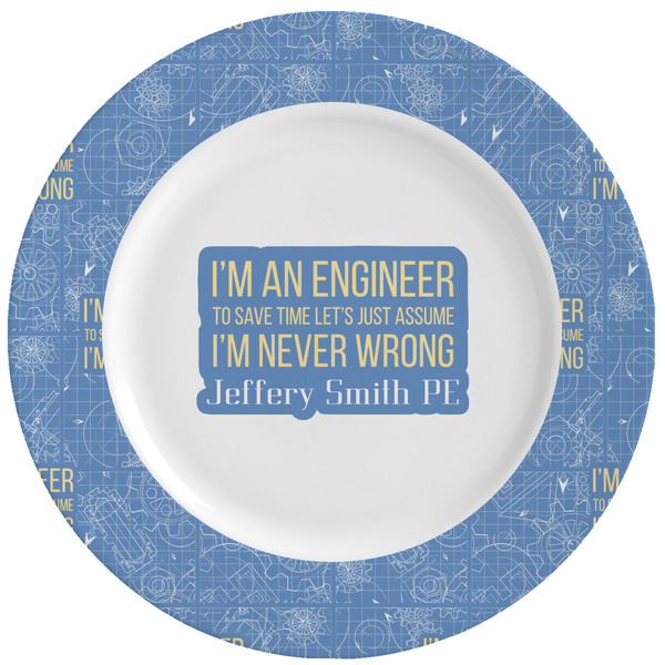 Custom Engineer Quotes Ceramic Dinner Plates (Set of 4)
