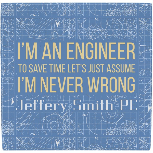 Custom Engineer Quotes Ceramic Tile Hot Pad (Personalized)