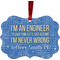 Engineer Quotes Christmas Ornament (Front View)