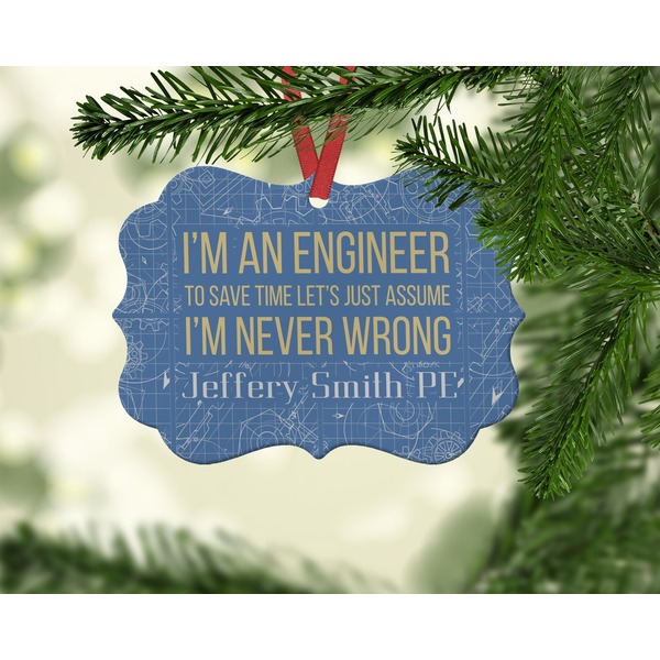 Engineer Quotes Christmas Ornament (On Tree)