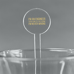 Engineer Quotes 5.5" Round Plastic Stir Sticks - Clear