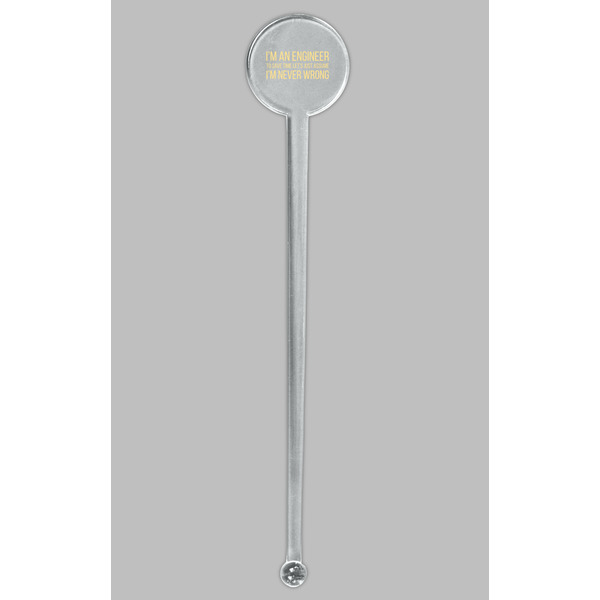 Engineer Quotes Clear Plastic 7" Stir Stick - Round - Single Stick