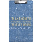 Engineer Quotes Clipboard (Legal Size) (Personalized)