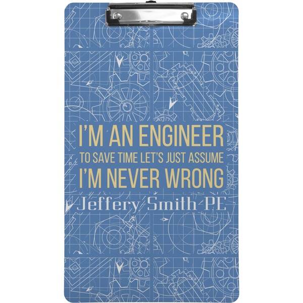 Custom Engineer Quotes Clipboard (Legal Size) (Personalized)