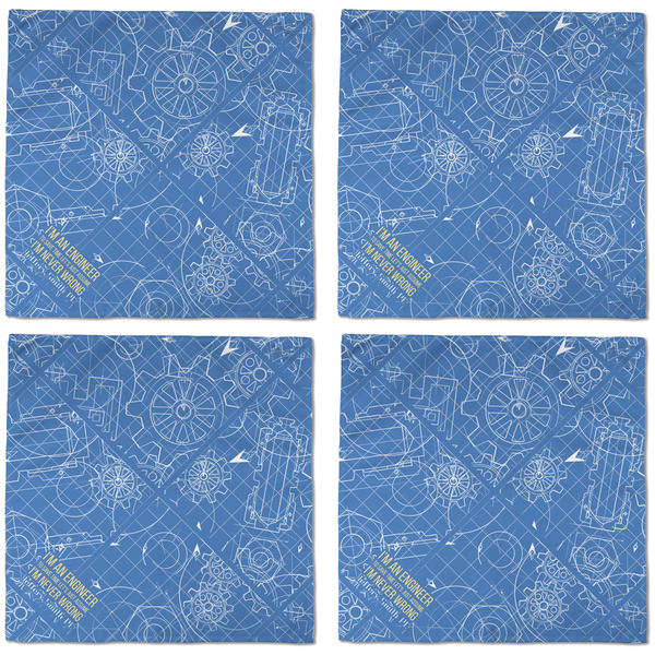 Engineer Quotes Cloth Napkins - Personalized Dinner (APPROVAL) Set of 4