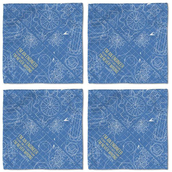 Engineer Quotes Cloth Napkins - Personalized Lunch (APPROVAL) Set of 4
