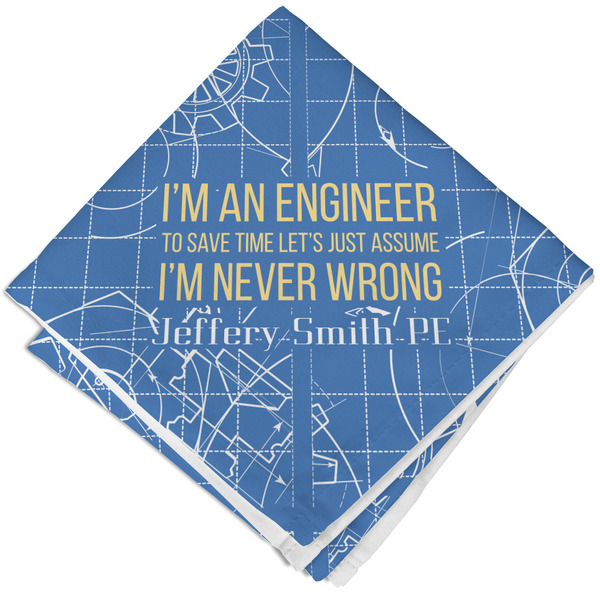 Custom Engineer Quotes Cloth Napkin w/ Name or Text