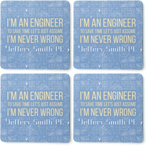Engineer Quotes Coaster Rubber Back - Apvl