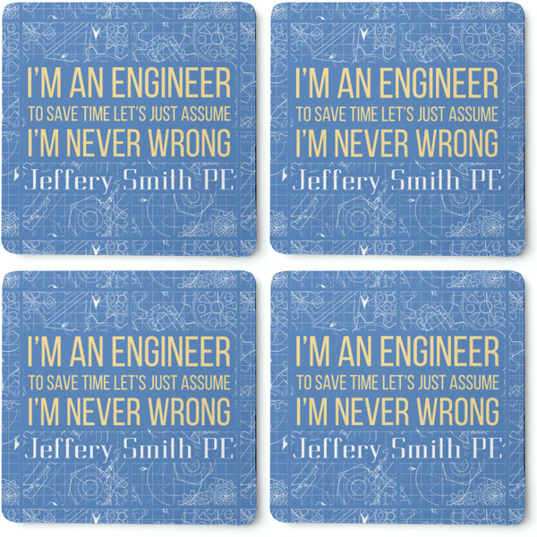 Engineer Quotes Coaster Rubber Back - Apvl