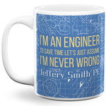 Engineer Quotes 11 Oz Coffee Mug - White (Personalized)