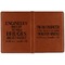 Engineer Quotes Cognac Leather Passport Holder Outside Double Sided - Apvl