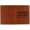 Engineer Quotes Cognac Leather Passport Holder Outside Single Sided - Apvl