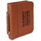 Engineer Quotes Cognac Leatherette Bible Covers with Handle & Zipper - Main