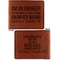 Engineer Quotes Cognac Leatherette Bifold Wallets - Front and Back