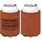 Engineer Quotes Cognac Leatherette Can Sleeve - Single Sided Front and Back