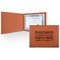 Engineer Quotes Cognac Leatherette Diploma / Certificate Holders - Front only - Main