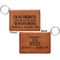 Engineer Quotes Cognac Leatherette Keychain ID Holders - Front and Back Apvl