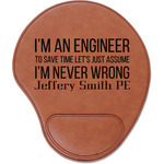 Engineer Quotes Leatherette Mouse Pad with Wrist Support (Personalized)