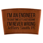 Engineer Quotes Leatherette Cup Sleeve (Personalized)