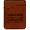 Engineer Quotes Cognac Leatherette Phone Wallet close up