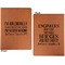 Engineer Quotes Cognac Leatherette Portfolios with Notepad - Large - Double Sided - Apvl