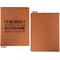 Engineer Quotes Cognac Leatherette Portfolios with Notepad - Large - Single Sided - Apvl