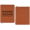 Engineer Quotes Cognac Leatherette Zipper Portfolios with Notepad - Single Sided - Apvl