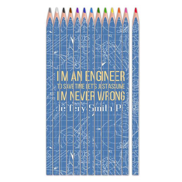 Custom Engineer Quotes Colored Pencils (Personalized)