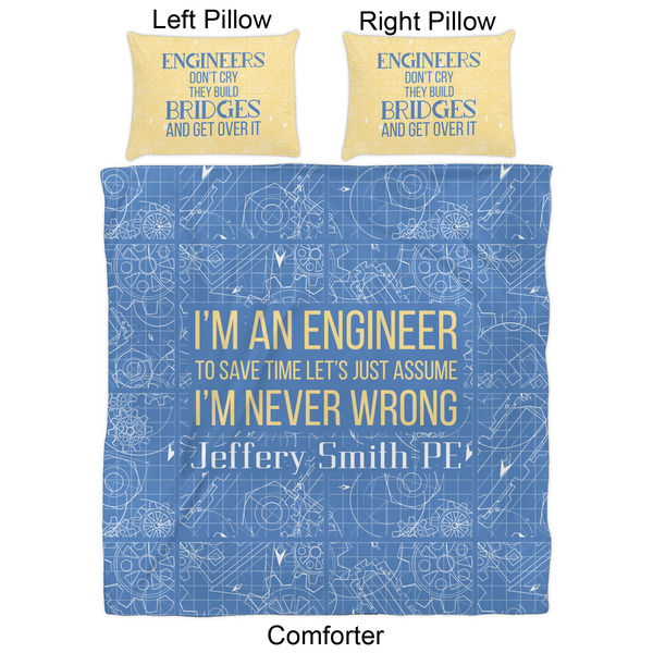 Engineer Quotes Comforter Set - Queen - Approval