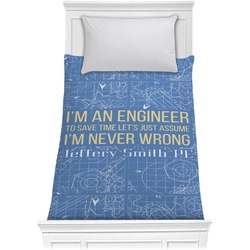 Engineer Quotes Comforter - Twin XL (Personalized)