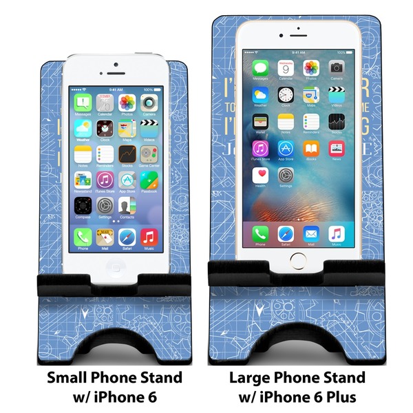 Engineer Quotes Compare Phone Stand Sizes - with iPhones