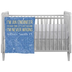 Engineer Quotes Crib Comforter / Quilt (Personalized)