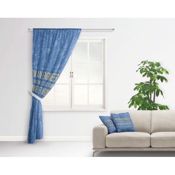 Engineer Quotes Curtain With Window and Rod - in Room Matching Pillow