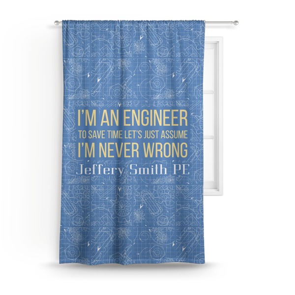 Custom Engineer Quotes Curtain - 50"x84" Panel (Personalized)
