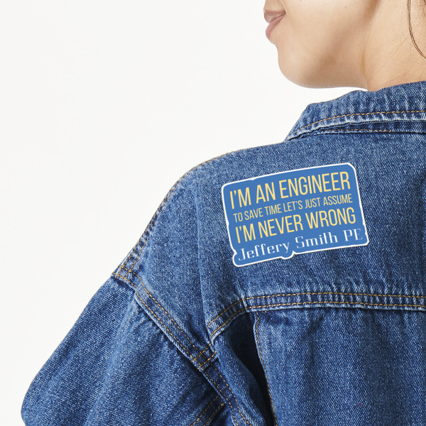 Custom Engineer Quotes Twill Iron On Patch - Custom Shape (Personalized)