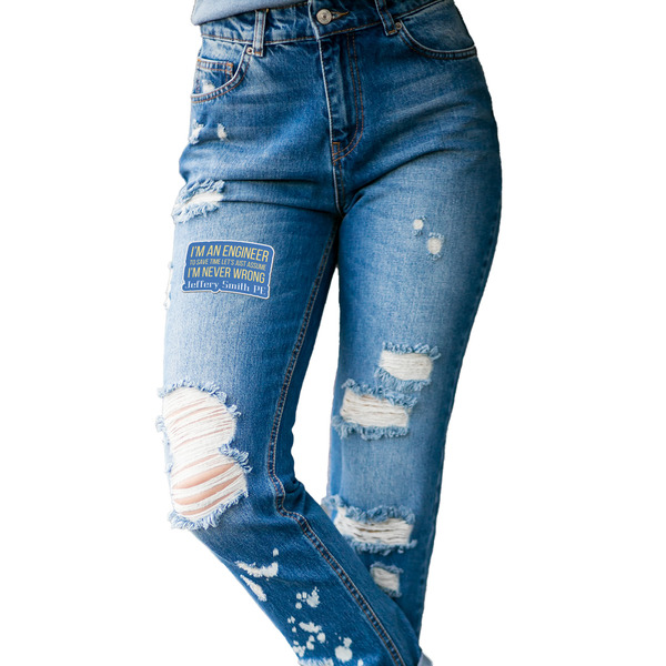 Engineer Quotes Custom Shape Iron On Patches - L - single APPROVAL