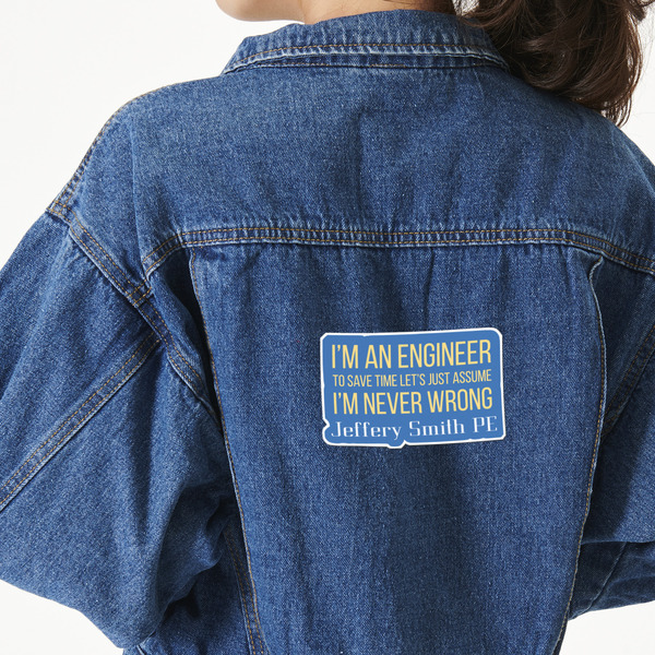 Custom Engineer Quotes Twill Iron On Patch - Custom Shape - X-Large - Set of 4 (Personalized)