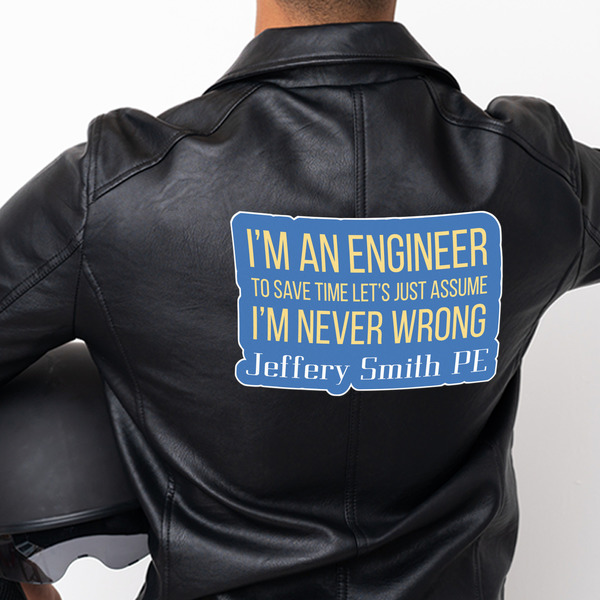 Engineer Quotes Custom Shape Iron On Patches - XXXL - APPROVAL